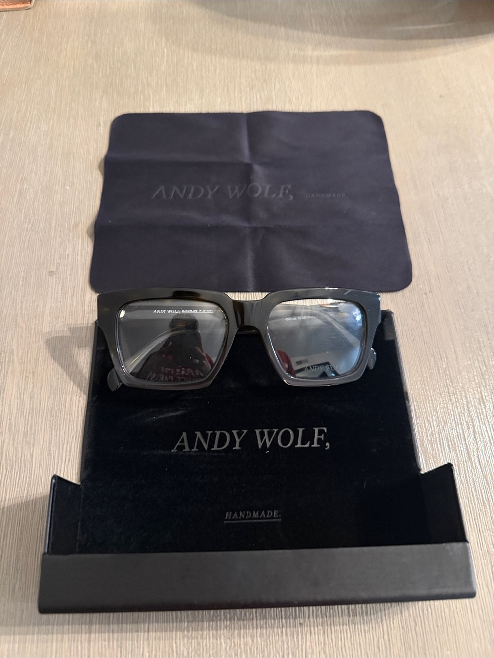 ANDY WOLF Black Square Optical Glasses